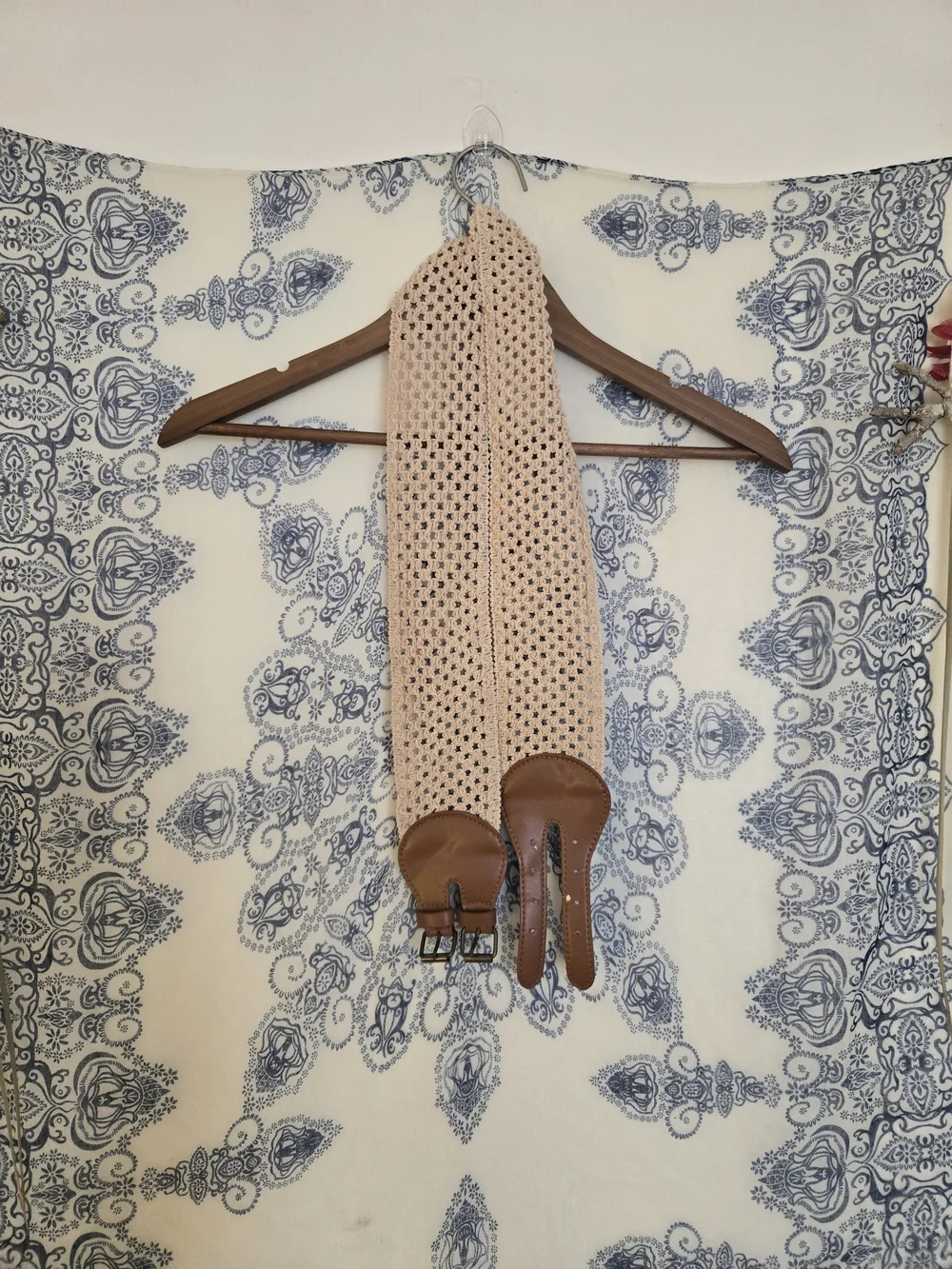 4/$15 Cream Lace Boho Cottagecore Fairycore Women's Stretch Woven Belt 42